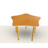 میز ستاره مهدکودک با پایه لوله‌ای و رویه MDF - با نوار PVC و گوشه‌های گرد، مناسب مراکز آموزشی